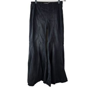 We The Free People Cha Cha Jeans‎ Women 26 Cropped Flare Bell Bottoms Black